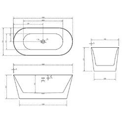 Акриловая ванна ABBER AB9222-1.5 150х70
