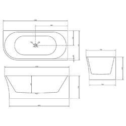 Акриловая ванна ABBER AB9257-1.7 R 170х78