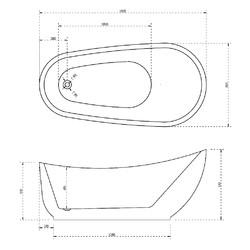 Акриловая ванна ABBER AB9288 180х89