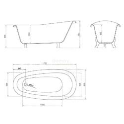 Акриловая ванна ABBER AB9292 172х81