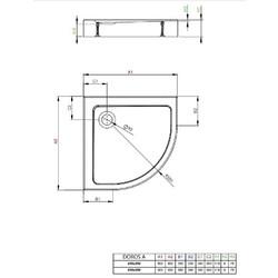 Душевой поддон Radaway Doros A Compact 90x90 Stone White