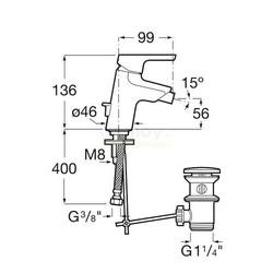 Смеситель для биде Roca Malva 75A603BC0M