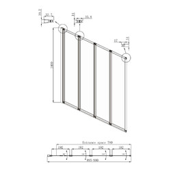 Шторка для ванны Ambassador Bath Screens 16041110L 90х140