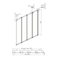 Шторка для ванны Ambassador Bath Screens 16041111R 100х140