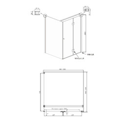 Душевой уголок Ambassador Diamond 12011106R 100х100