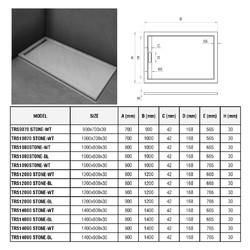 Душевой поддон Welt-Wasser TRS 14090 STONE-WT