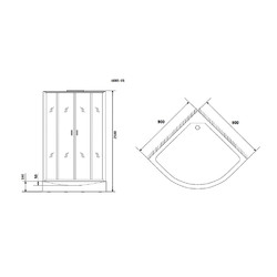 Душевая кабина Niagara Premium NG-6001-01 90х90