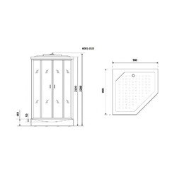Душевая кабина Niagara Premium NG-6001-01D 90х90
