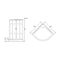 Душевая кабина с гидромассажем Niagara Premium NG-6002-01G 100х100