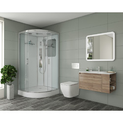 Душевая кабина с гидромассажем Niagara Premium NG-6002-01G 100х100