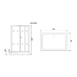 Душевая кабина с гидромассажем Niagara Premium NG-6012-01GQL 120х80