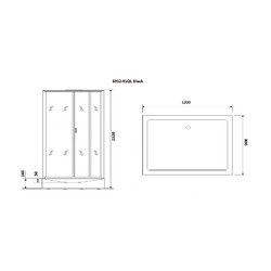 Душевая кабина Niagara Premium NG-6912-01QL Black 120х80