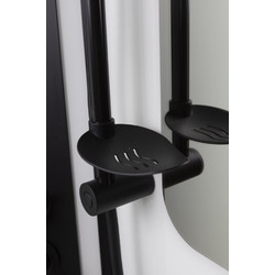 Душевая кабина с гидромассажем Niagara Premium NG-6901-01G Black 90х90