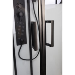 Душевая кабина с гидромассажем Niagara Premium NG-6901-01G Black 90х90