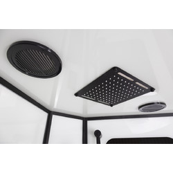 Душевая кабина с гидромассажем Niagara Premium NG-6901-01G Black 90х90