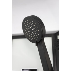 Душевая кабина с гидромассажем Niagara Premium NG-6901-01G Black 90х90