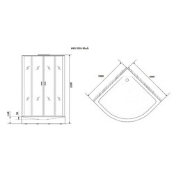 Душевая кабина с гидромассажем Niagara Premium NG-6902-01G Black 100х100