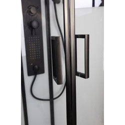 Душевая кабина с гидромассажем Niagara Premium NG-6902-01GD Black 100х100