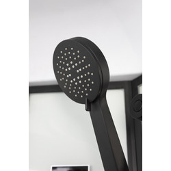 Душевая кабина с гидромассажем Niagara Premium NG-6902-01GD Black 100х100