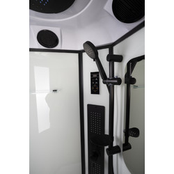 Душевая кабина с гидромассажем Niagara Premium NG-6902-01GD Black 100х100