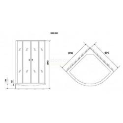 Душевой уголок Niagara Eco NG-003-14 BLACK 80х80