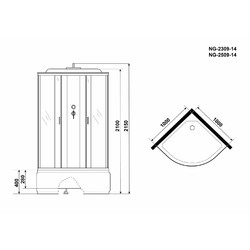 Душевая кабина Niagara Classic NG-2309-14 100х100