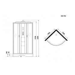 Душевая кабина с гидромассажем Niagara Ultra NG-702-01 100х100
