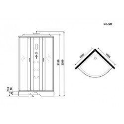 Душевая кабина с гидромассажем Niagara Ultra NG-302-01 100х100