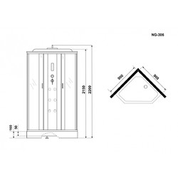 Душевая кабина с гидромассажем Niagara Ultra NG-306-01 90х90