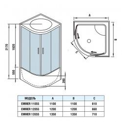 Душевая кабина Welt-Wasser WW500 EMMER 12055-2 120х120