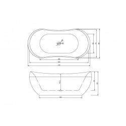 Акриловая ванна Cerutti SPA Bracciano 170х80