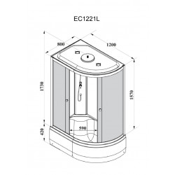 Душевая кабина Parly EC1221L 120х80