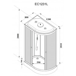 Душевая кабина Parly EC1231L 120х80