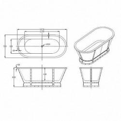 Акриловая ванна Belbagno BB35 167,6х78