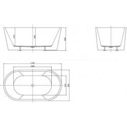 Акриловая ванна Belbagno BB202-1700-800 169х80