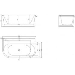 Акриловая ванна Belbagno BB408-1500-800 150х80