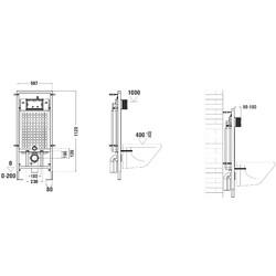 Комплект инсталляция+унитаз Welt-Wasser GELBACH 004 MT-BL + MARBERG 507 RD