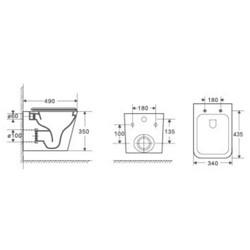 Комплект инсталляция+унитаз Welt-Wasser GELBACH 004 MT-GR + MARBERG 507 RD