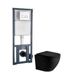 Комплект инсталляция+унитаз Welt-Wasser MERZBACH 004 MT-BL + MARBERG 410 SE