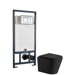 Комплект инсталляция+унитаз Welt-Wasser SALZBACH 004 MT-BL + MARBERG 507 SE