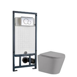 Комплект инсталляция+унитаз Welt-Wasser SALZBACH 004 MT-GR + MARBERG 507 RD