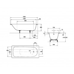 Стальная ванна Kaldewei Eurowa 150x70