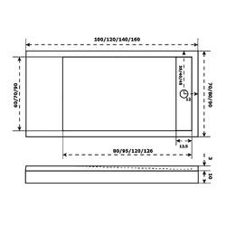 Душевой поддон Good Door Stella 100х90 графит