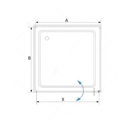 Душевой уголок RGW Stilvoll SV-35B (SV-02B + Z-050-3B) 100х100