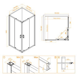 Душевой уголок RGW Classic CL-34 80х80