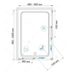 Душевой уголок RGW Classic CL-44 100х90