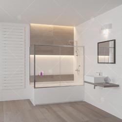 Душевая шторка для ванны RGW SC-82 (SC-42+Z-52) 160х75х150 стекло шиншилла