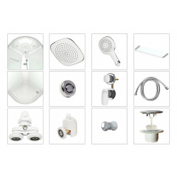 Душевая кабина Domani-Spa Delight Slim 110 100х100 тонированная/чёрная