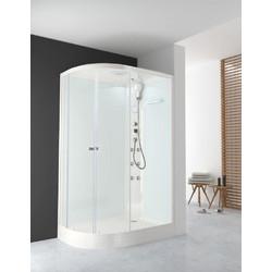 Душевая кабина с гидромассажем Domani-Spa Delight 128 120х80 L прозрачная/Dusty blue