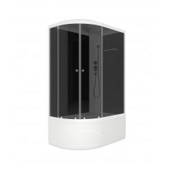 Душевая кабина Domani-Spa Delight Slim 128 high R 120х80 тонированная/чёрная